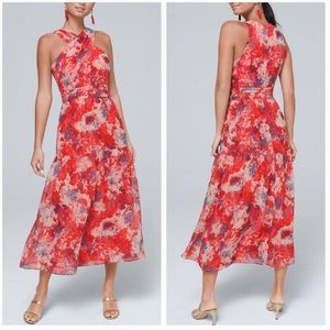 White House Black Market maxi halter dress size 2